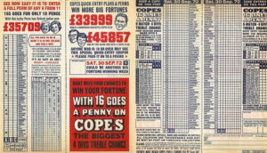 Old football pools coupon